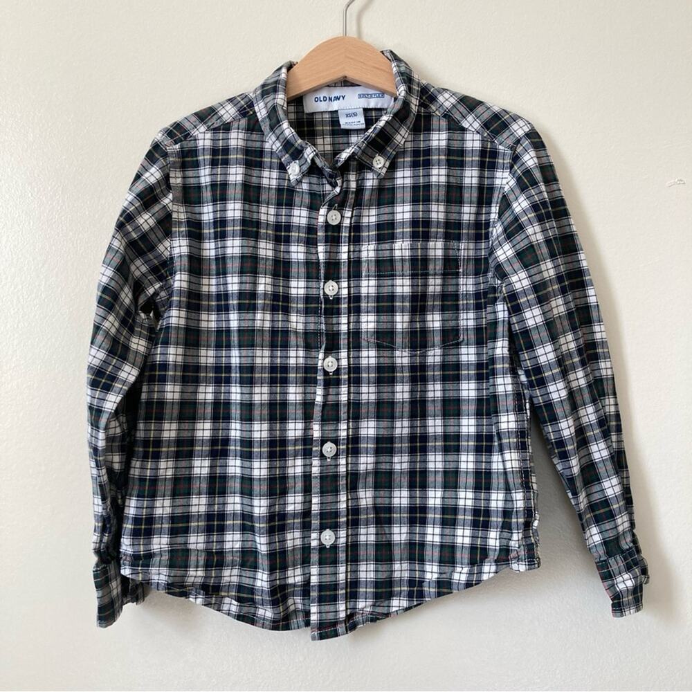Bundle Crew Cuts Old Navy Boys Button Down Plaid Shirts Size 5 - Picture 5 of 9